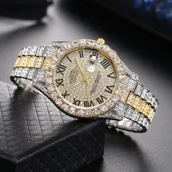 Bling Full Diamond Starry Sky Roman Calendar Steel Band