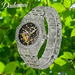 Custom Hip-Hop Style Full Square Diamond Luminous Hollow