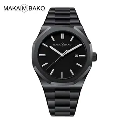 Men's Stainless Steel Watch Quartz Calendar