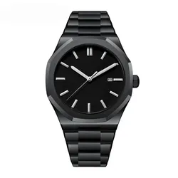 Men's Stainless Steel Watch Quartz Calendar