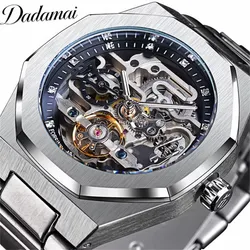 Silver Gold 3D Hollow Automatic Luminous Tourbillon